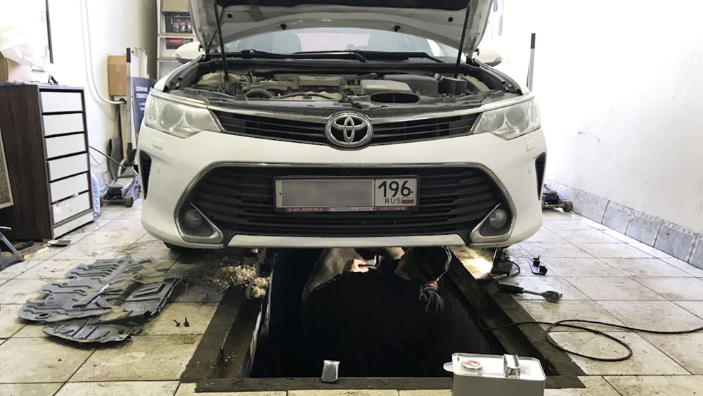 Замена масла в АКПП Toyota Camry